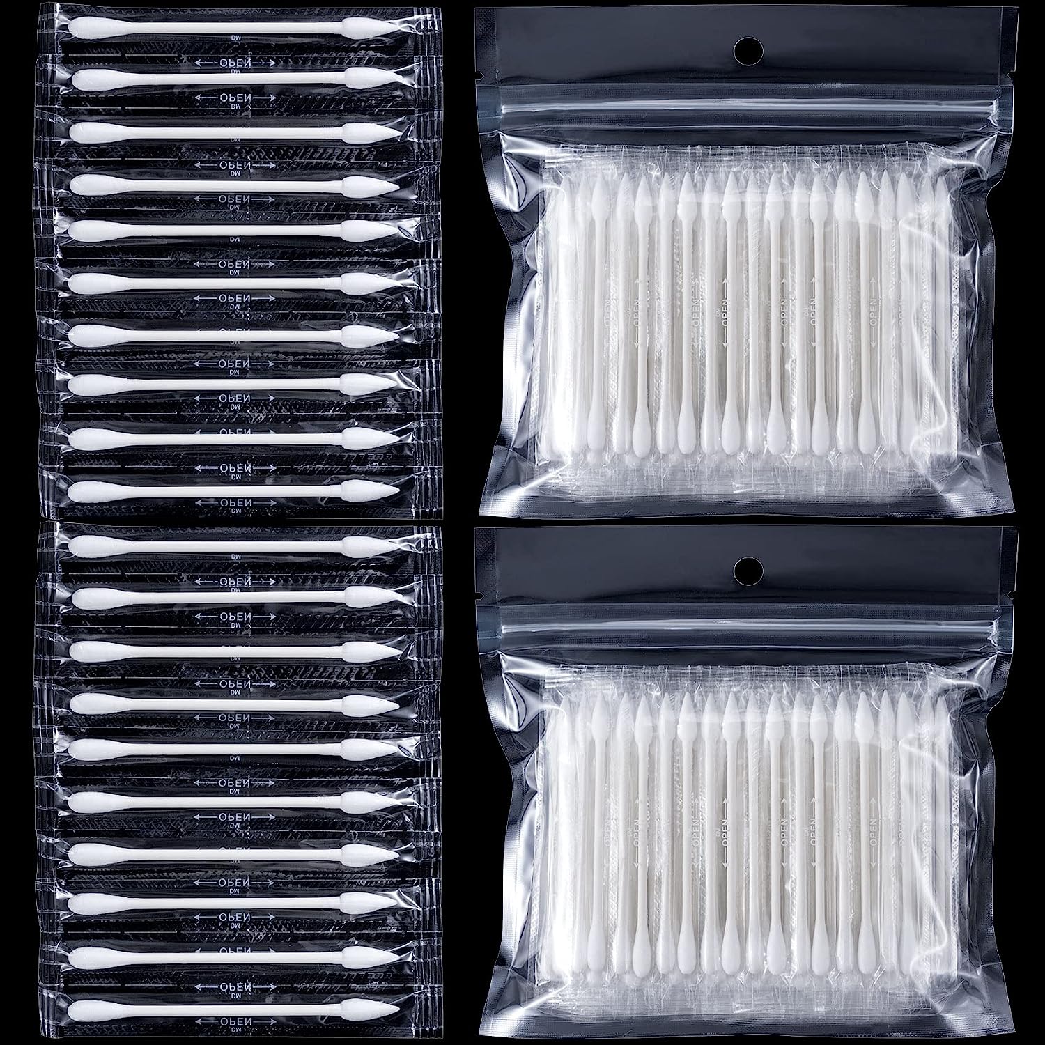 200pcs Double End Cotton Swabs for Beauty Personal Makeup Care